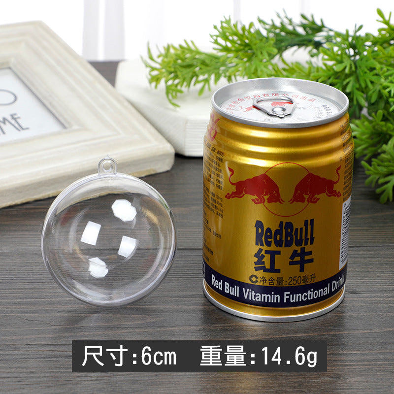 Wholesale 5pcs Christmas Candy Storage High Transparent Ball DIY Plastic Transparent Window Decoration Transparent Hanging Ball Storage